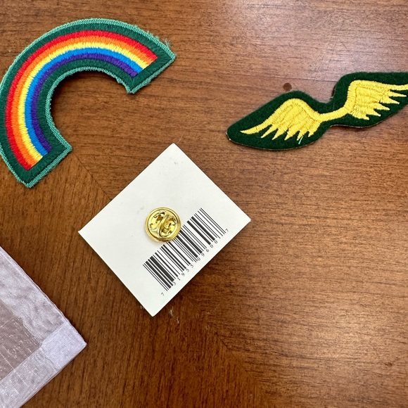 Gold Girls Scout Star Pin patch rainbow wings - Picture 4 of 4
